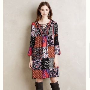 Anthro One September Arcata Patchwork Dress
